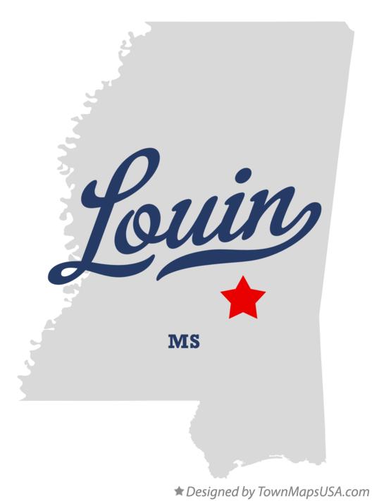 map of louin ms